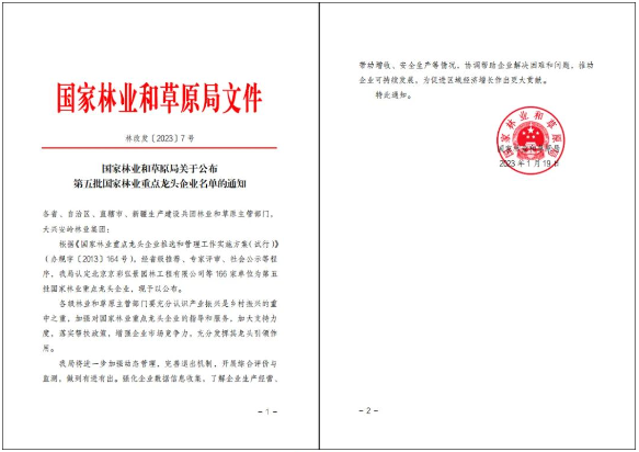 重磅！林科达入选国家林业重点龙头企业